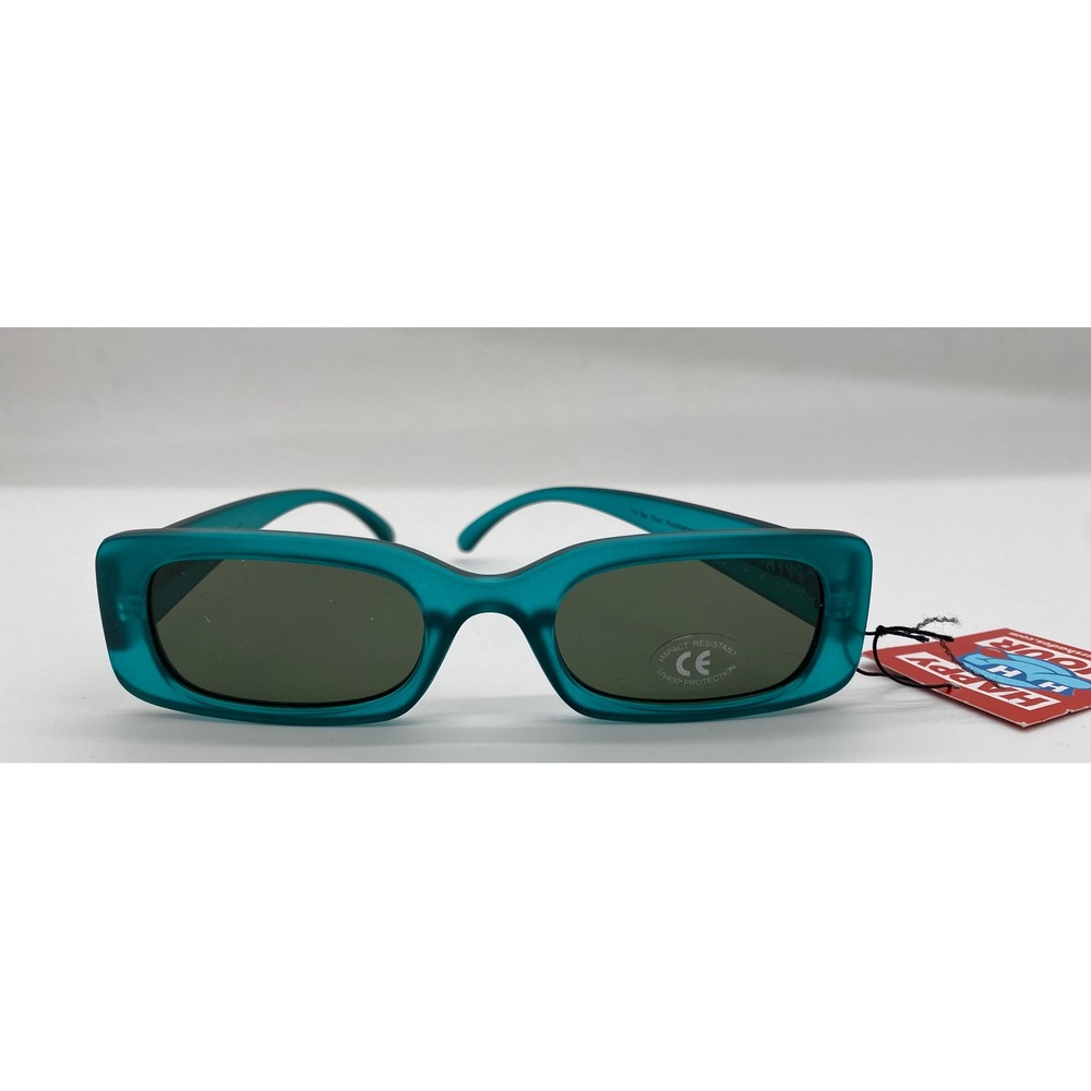 Happy Hour Huckleberry Sunglasses Teal Matte Rectangular UV400 Skate Shades NEW